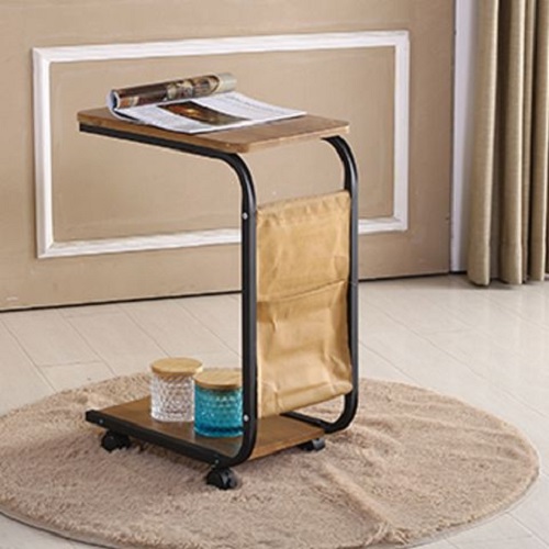 Bàn Làm Việc Đọc Tạp Chí Chữ U Có Bánh Xe C-Table Wheel Wood