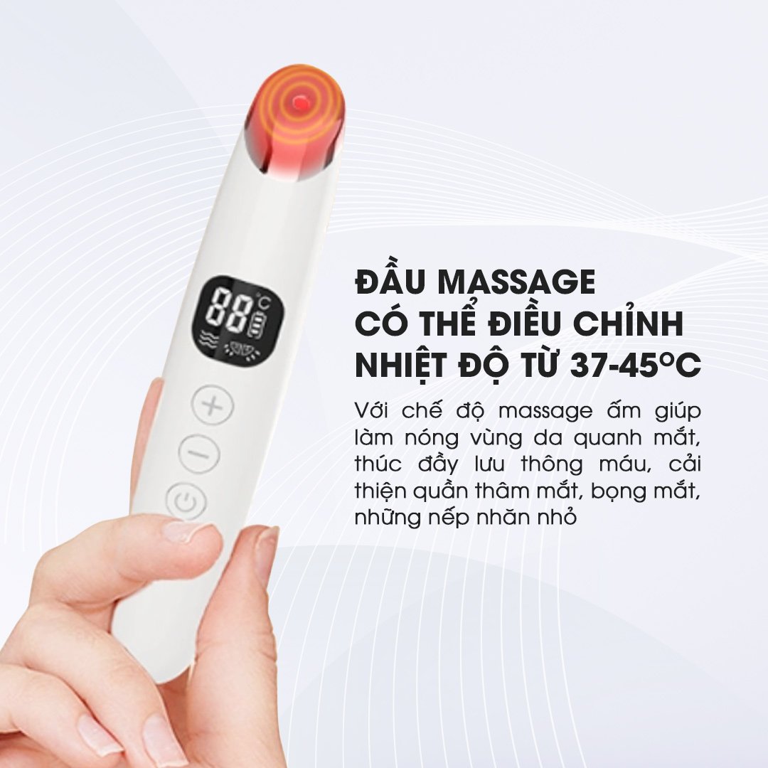 Máy Massage Mắt Giảm Nếp Nhăn, Quầng Thâm, Bọng Mắt JOOU XE19 - Công nghệ Ánh sáng Xanh/Đỏ - 5 chế độ Massage - Rung vi mô 12000rpm - Công nghệ Nhật Bản