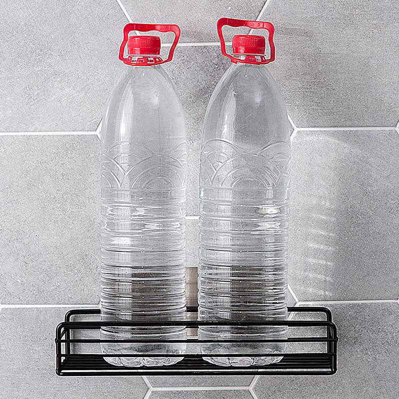 Kệ Dán Tường Nhà Tắm Hình Vuông Bằng Sắt Đa Năng, Chắc Chắn