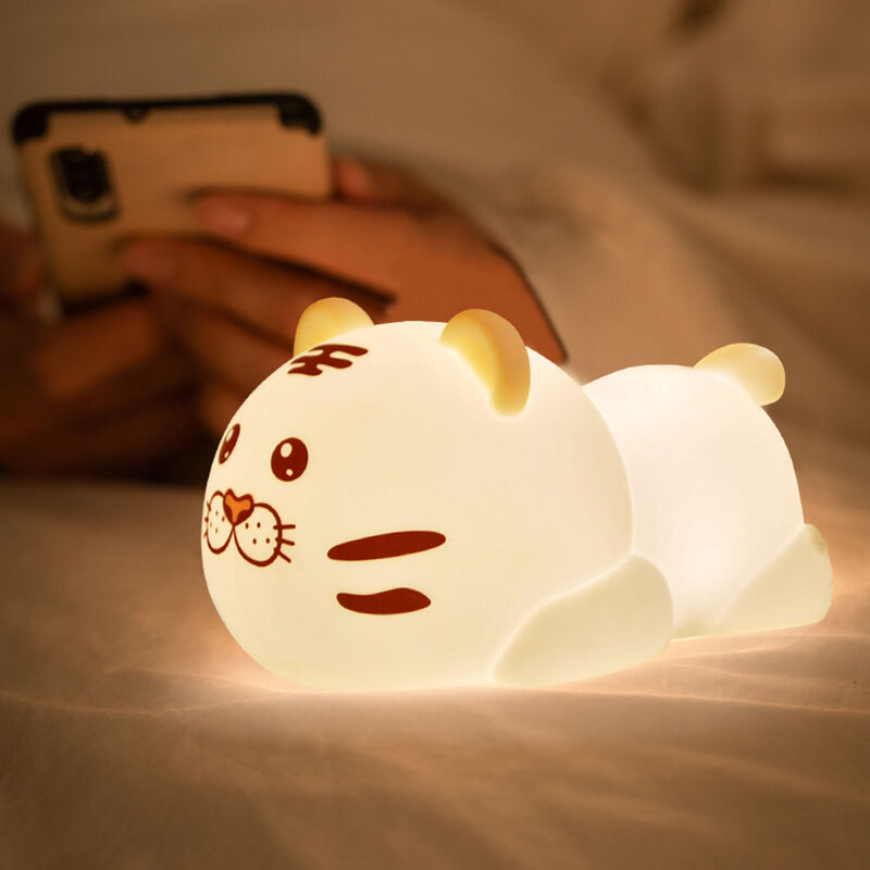 Đèn Trang Trí Hổ Tiger Nằm Đèn Ngủ Đổi Màu Quà Tặng_ Hàng chính hãng