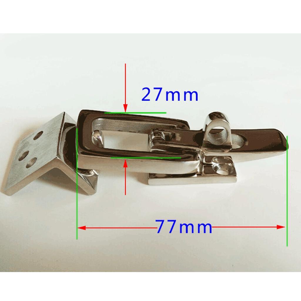 Stainless Steel Safety Pivoting Eye Lock Reel Lock for Boat RV Door Parts Hardware 3.0 Inch