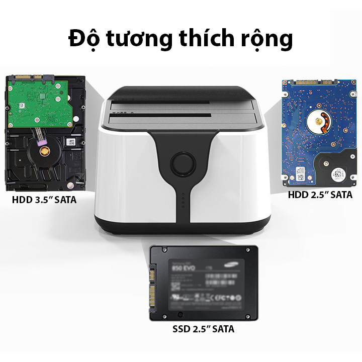 Dock ổ cứng HD05 chuẩn SATA hỗ trợ clone USB3.0