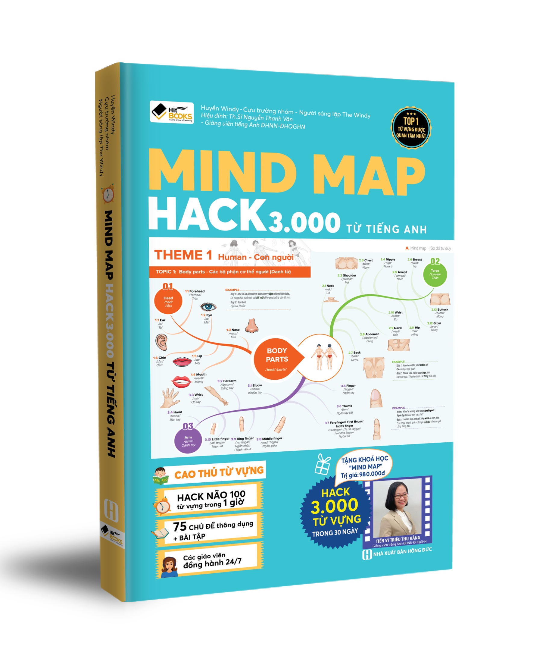 Sách - Mind map hack 3000 từ vựng tiếng Anh bằng sơ đồ tư duy - HITBOOKS