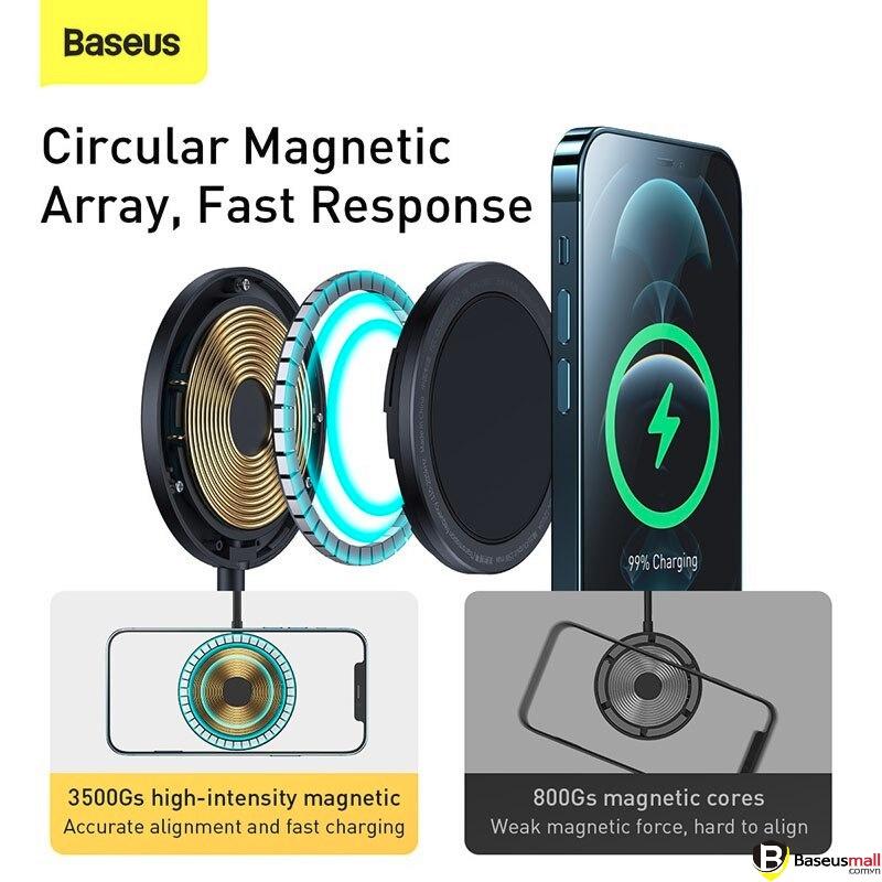 Baseus -BaseusMall VN Bộ sạc không dây Baseus Vertically and Horizontally Magnetic Changing (Hàng chính hãng)