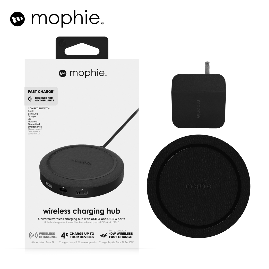 Bộ Hub sạc đa năng Mophie Universal - Black - Hàng chính hãng