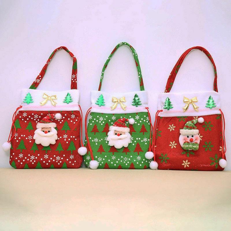 Túi Đựng Kẹo Hình Ông Già Noel Đáng Yêu Trang Trí Giáng Sinh