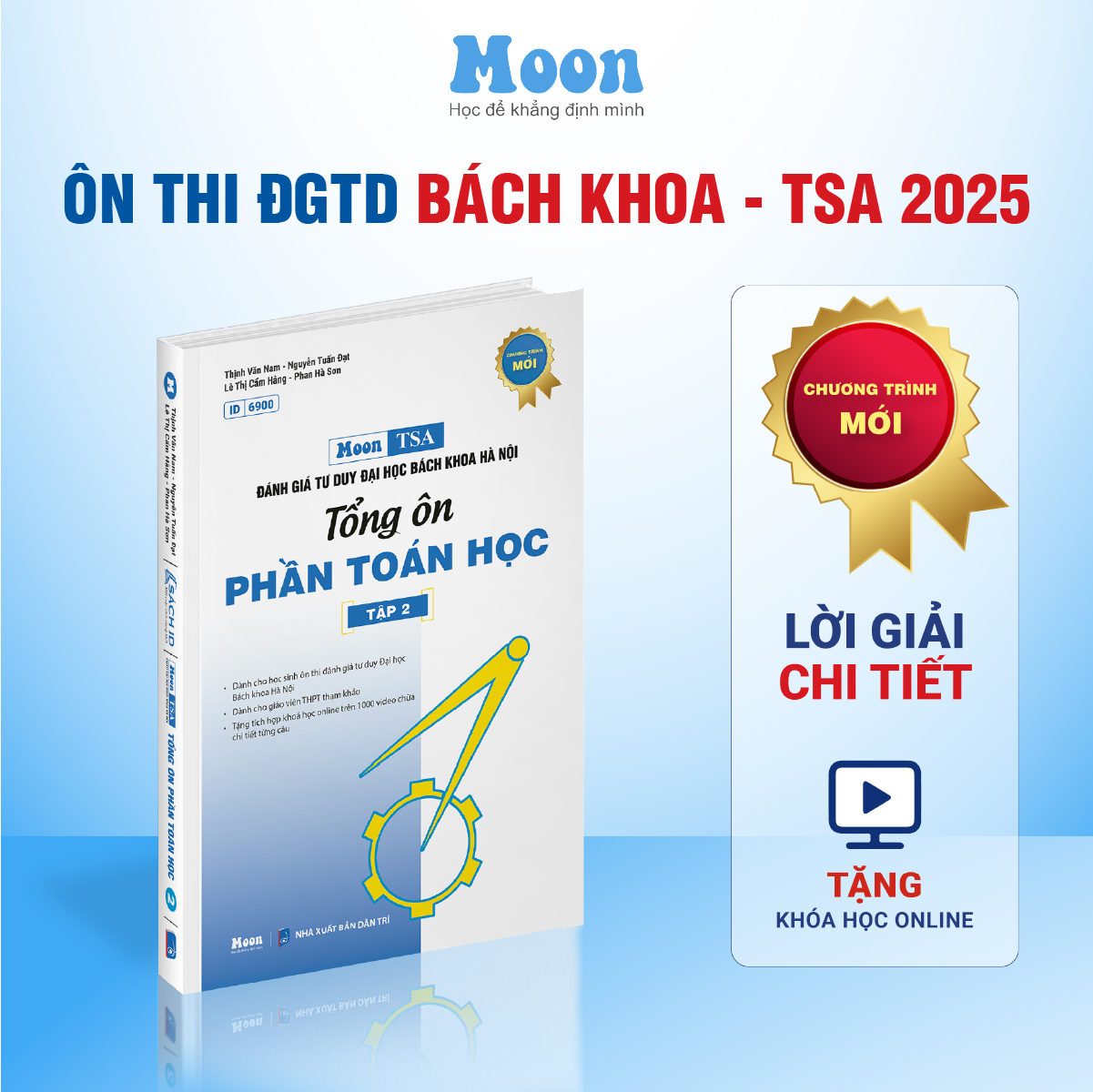 [ TSA 2025 ] Sách Đánh giá tư duy đại học Bách Khoa Hà Nội Moonbook