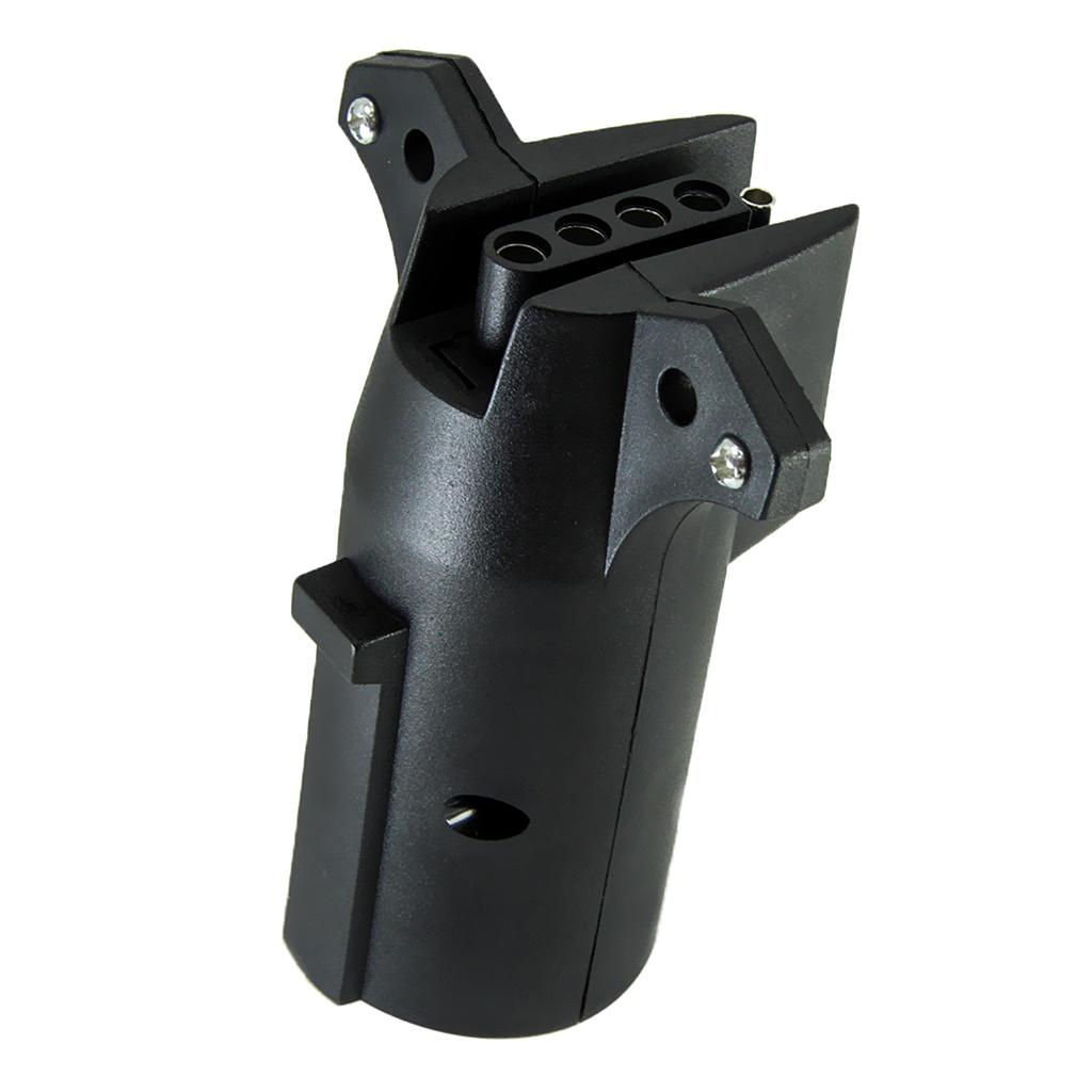 7 Pin To 5 Pin Round Trailer RV Light Connector Adapter Plug Converter