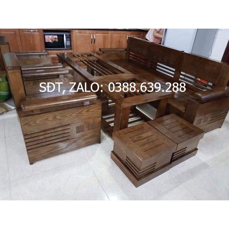 Bộ trứng đối phòng khách gỗ sồi