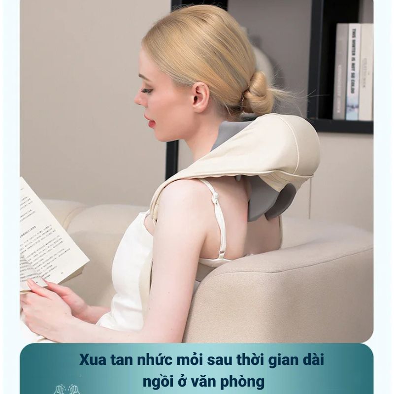 Máy Massage Cổ Vai Gáy, Chườm Nóng Công Nghệ Mới 5D Với Nhiệt Độ Ổn Định, Giúp Giảm Đau Nhức Mỏi Cổ Vai Gáy Hiệu Quả Dành Cho Dân Văn Phòng Và Người Lớn Tuổi 