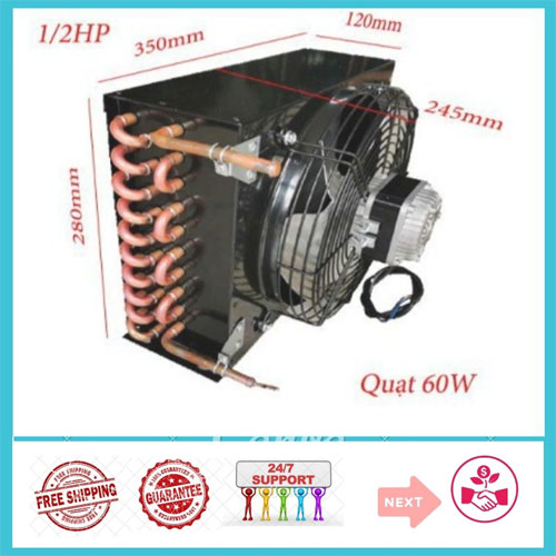 DÀN NÓNG COIL FNA 1.0/4.4 1/2 HPKÈM QUẠT 60W SỬ DỤNG TRONG ĐIỆN LẠNH VÀ CÁC THIẾT BỊ LÀM LẠNH