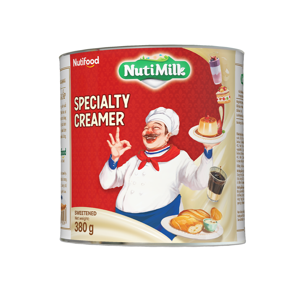 Creamer đặc Sữa pha chế có đường Nuti Lon 380g SDD02Ti NUTIFOOD