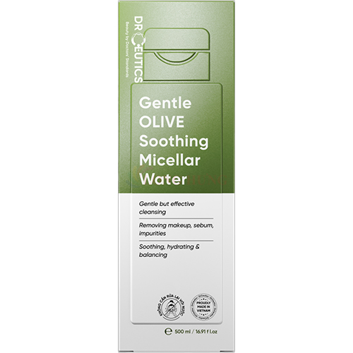 Nước tẩy trang DrCeutics Gentle Olive Soothing Micellar Water (500ml) - Hàng chính hãng