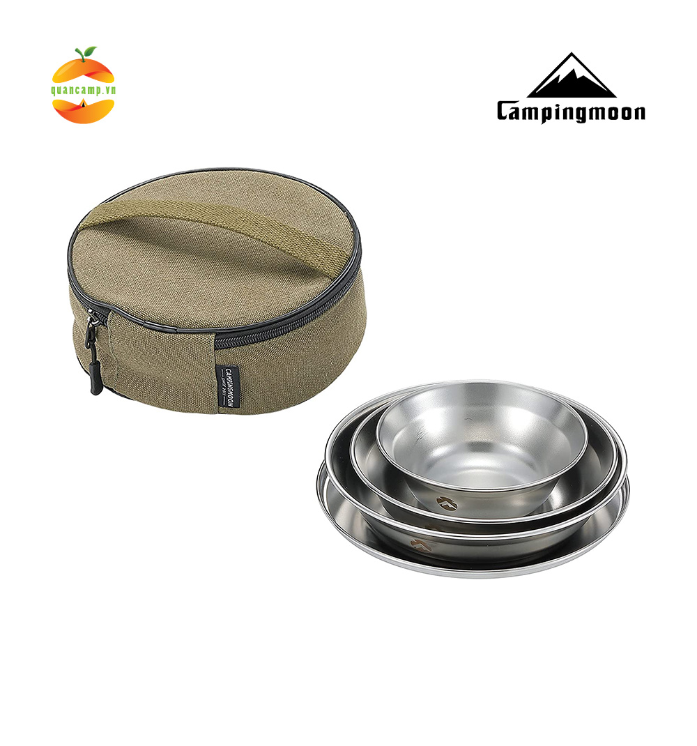 Bộ bát chén đĩa inox Campingmoon S395-1S (4 món)