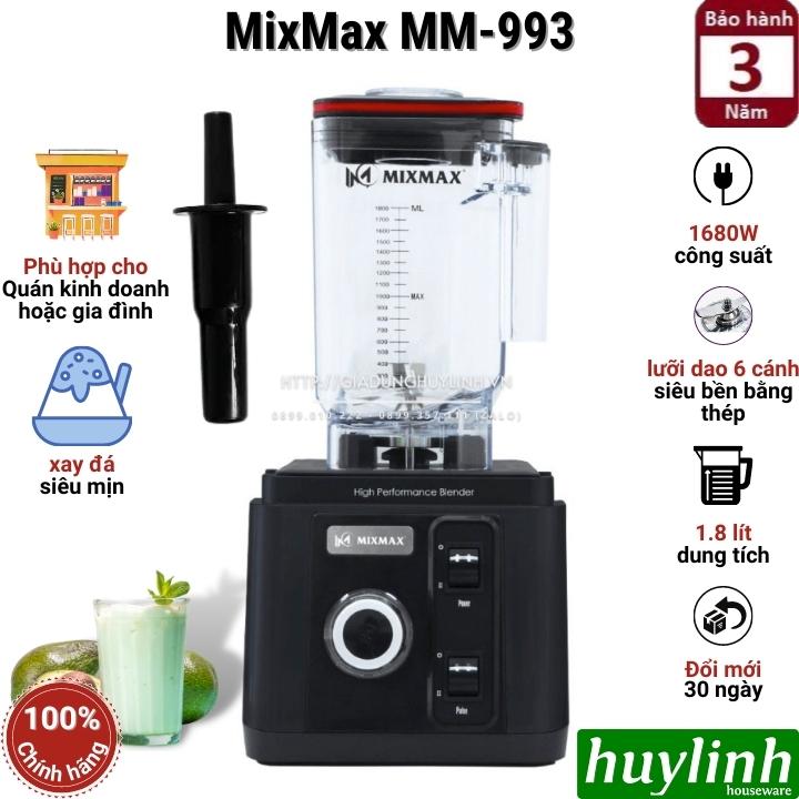 Máy xay sinh tố công nghiệp MixMax MM-993 - công suất 1680W - Dung tích 1.8 lít