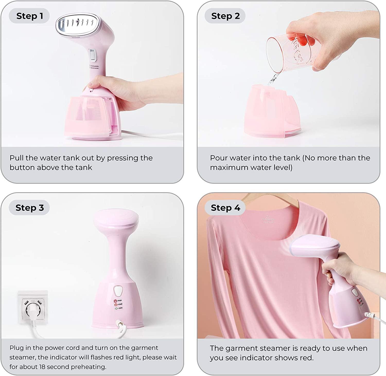 Hơi nước, hơi nước hấp di động Iron Iron 1500W 330ml hơi nước hơi nước hấp bằng hơi nước hấp