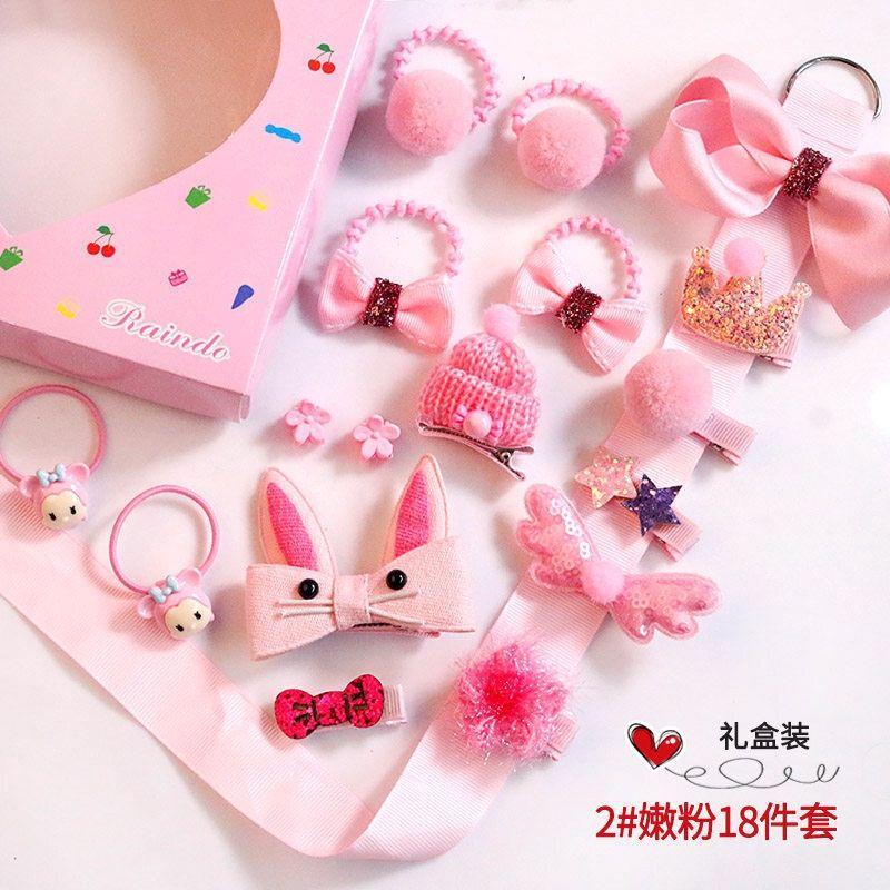 HỘP CỘT TÓC CHO BÉ GÁI GỒM 18 CHI TIẾT