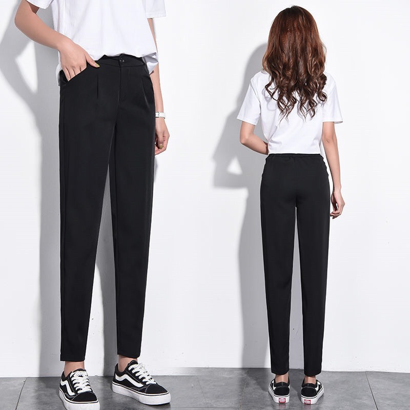 Quần baggy nữ Haint Boutique khóa kéo vải tuyết mưa dày dặn QT33