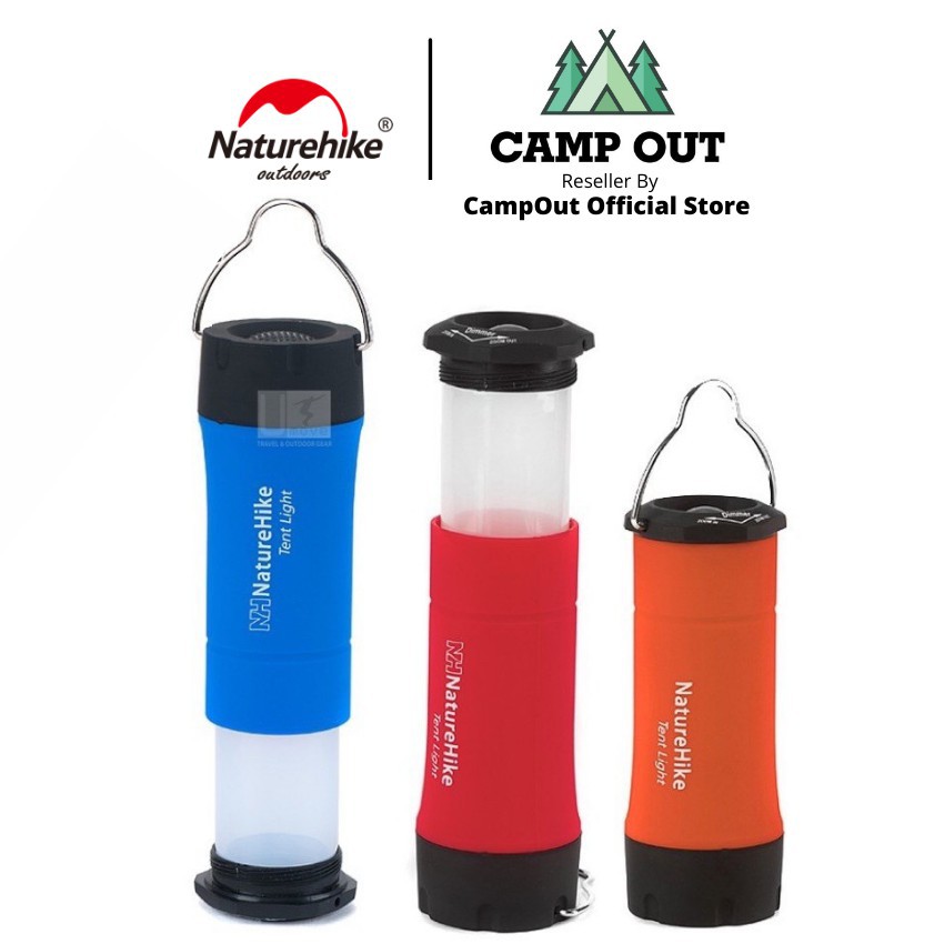 Đồ cắm trại đèn led Naturehike campoutvn NH15A003-I du lịch dã ngoại treo lều đa dụng soi thẳng cầm tay 3 chế độ dùng pin A196