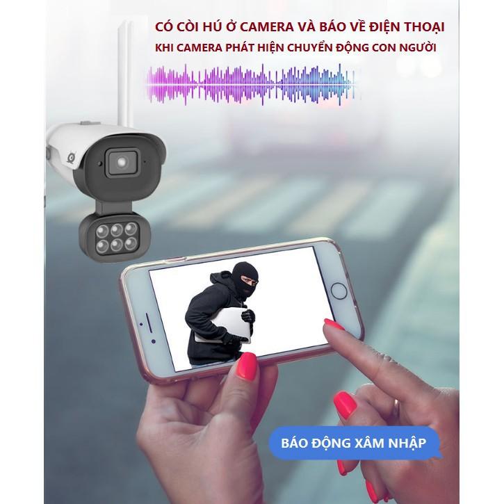 Camera Wifi Ngoài Trời V380 Pro V008 5.0Mpx Xem Đêm Có Màu , Đàm Thoại 2 Chiều - AI Cảnh Báo Chuyển Động