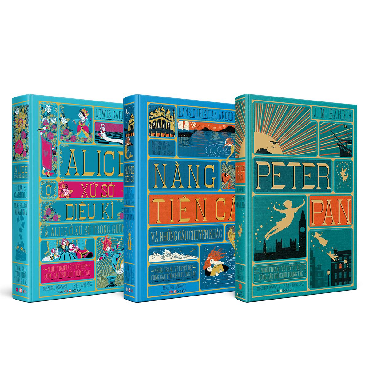 Boxset ba tác phẩm kinh điển dành cho thiếu nhi (Peter Pan, Alice ở xứ sở diệu kì và Alice ở xứ sở trong gương, Nàng tiên cá và những câu chuyện khác)
