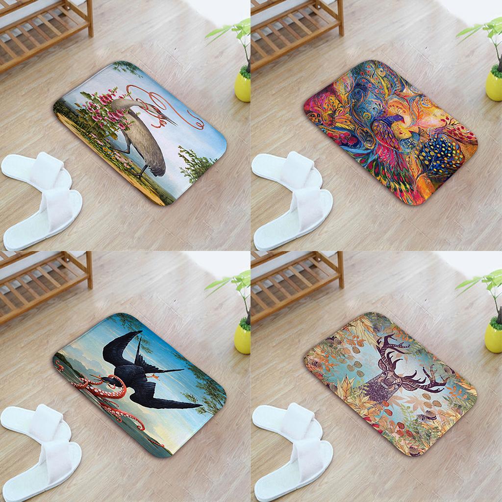 Animal Paint Door Mat Entrance Carpet Floor Rug Bathroom  Decor