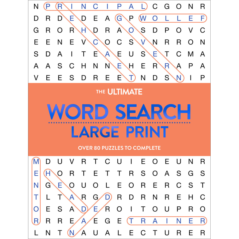 Sách Large Print Puzzle Book - Word Search - Orange