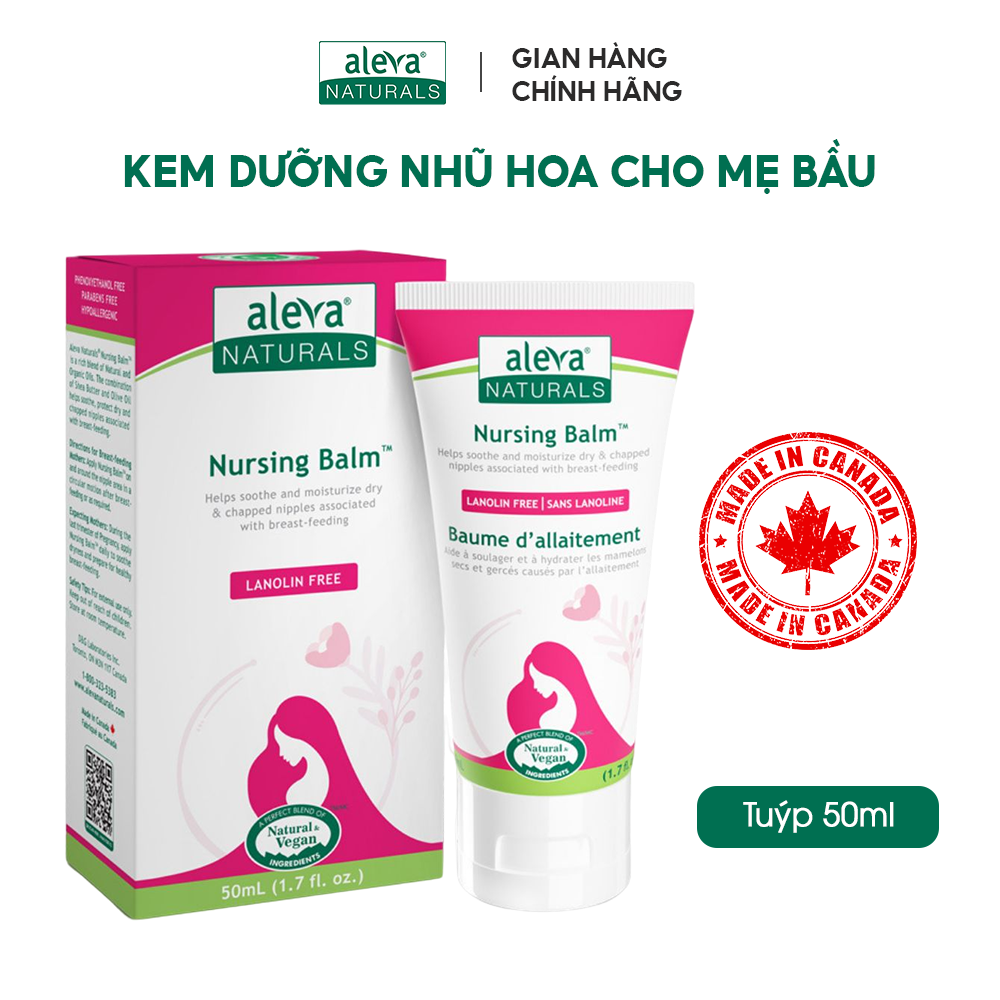 Kem làm mềm, giảm nứt nẻ và dưỡng ti cho mẹ bầu Aleva Naturals (tuýp 50ml)