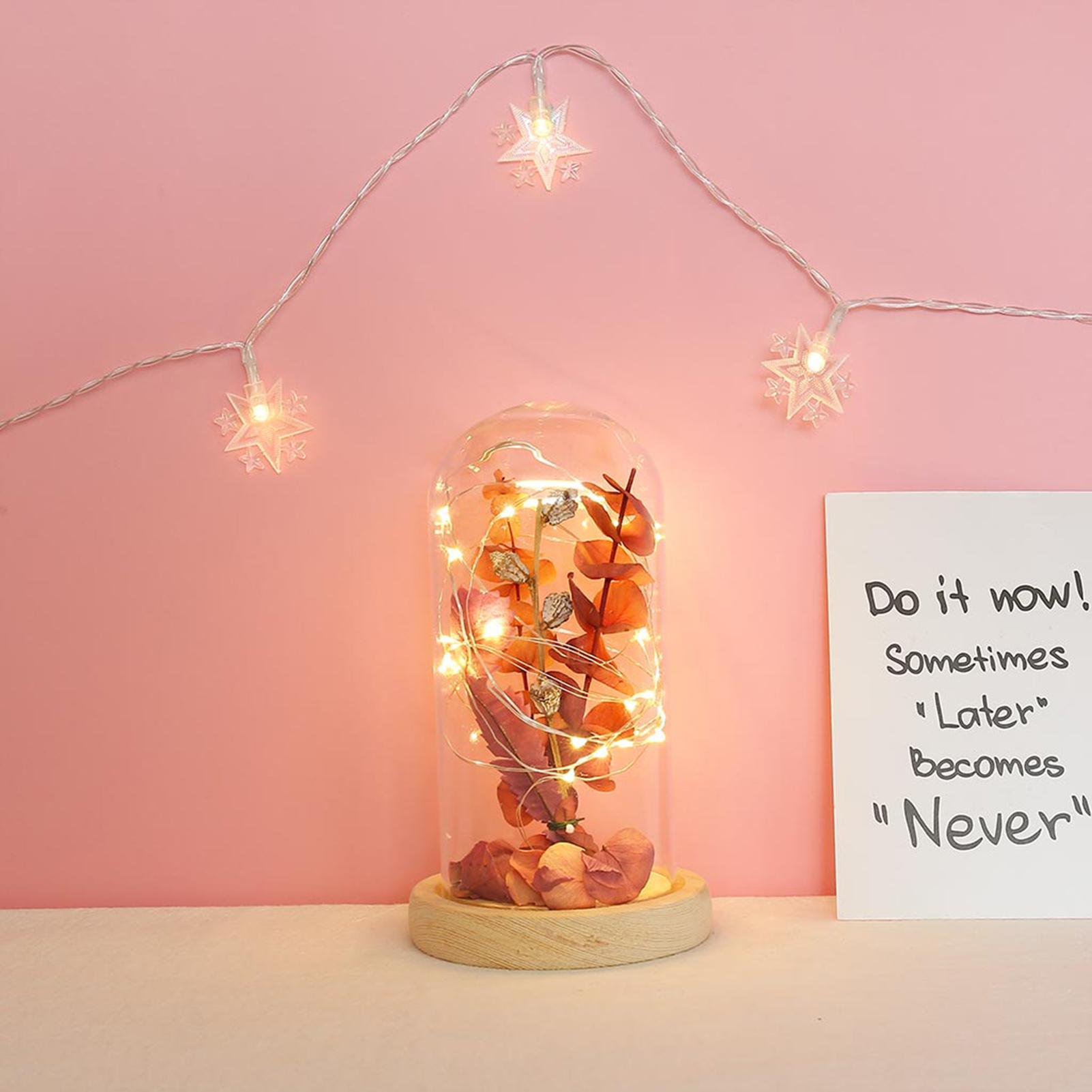 Trang trí nội thất đèn ngủ thủy tinh có đèn lấp lánh