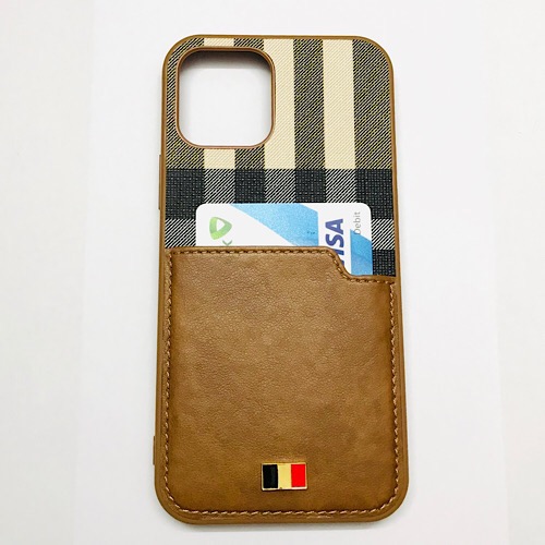 Ốp lưng cho iPhone 12 và 12 Pro Leather Wallet Pc Tpu chống sốc