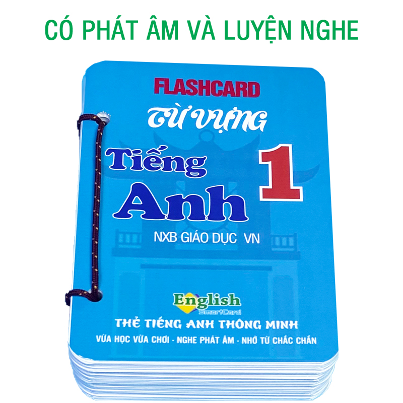 Flashcard tiếng Anh Lớp 1 Khổ A5 có phát âm, hình ảnh sinh động