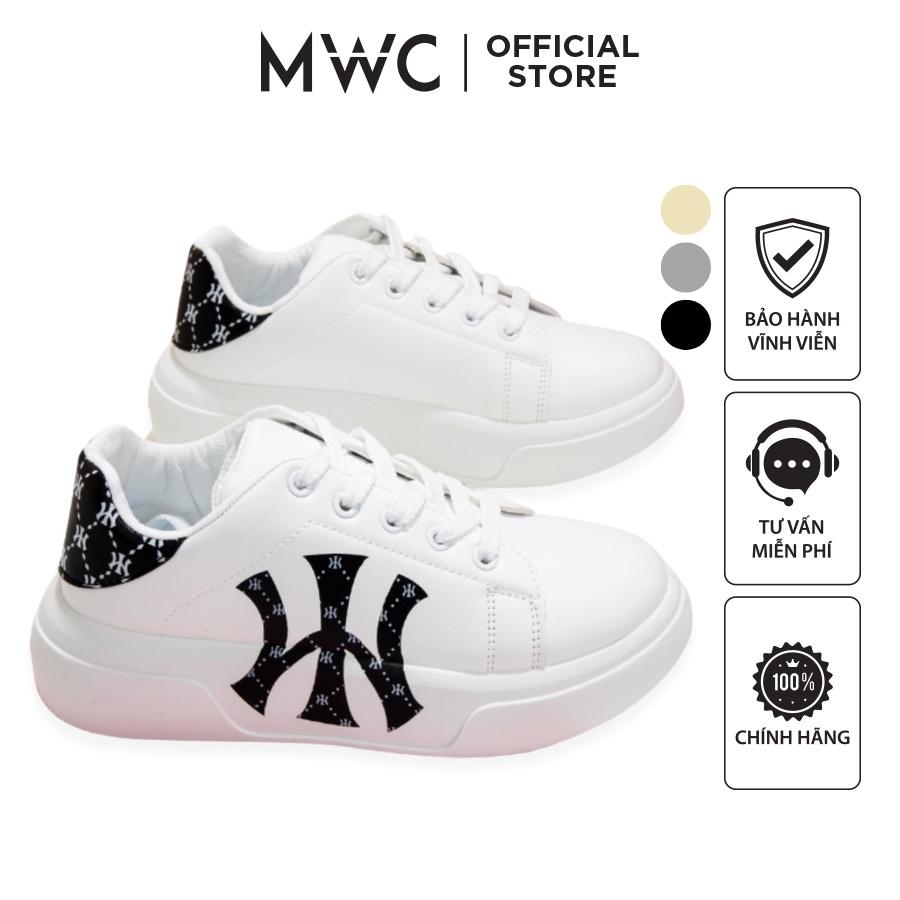 Giày MWC 0716 - Giày Thể Thao Nữ, Sneaker Da Đế Cao In Họa Tiết Hot Trend Mới Lạ