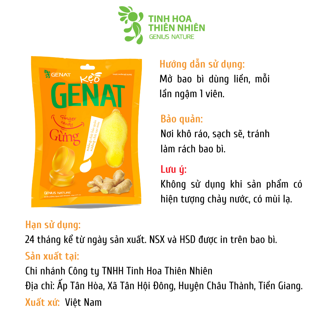 Combo 4 sản phẩm - Kẹo thảo mộc Covitux, Gezcol, Genat Gừng, chanh sả, kẹo - genat - Tinh Hoa Thiên Nhiên