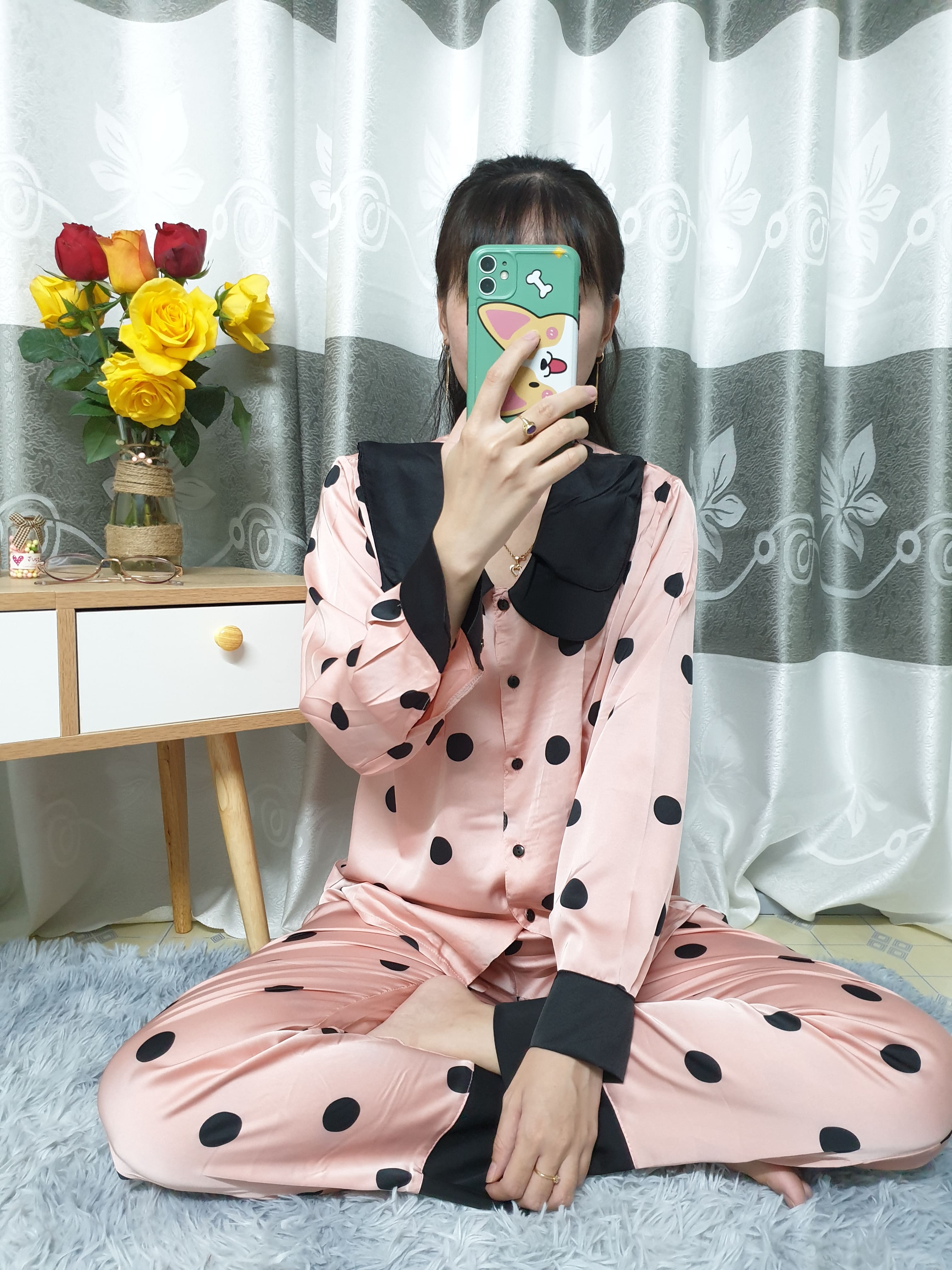 Bộ Đồ Ngủ, Mặc Nhà Nữ Pijama - Vải Lụa Latin Loại 1 Cao Cấp, Nhiều Họa Tiết Dễ Thương
