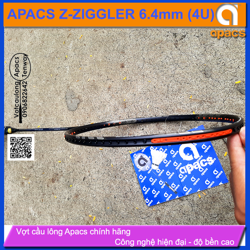 [Vợt cầu lông Apacs Z-Ziggler Dark Blue - 4U] Thân đũa công nghệ mới, màu sơn mới cực đẹp