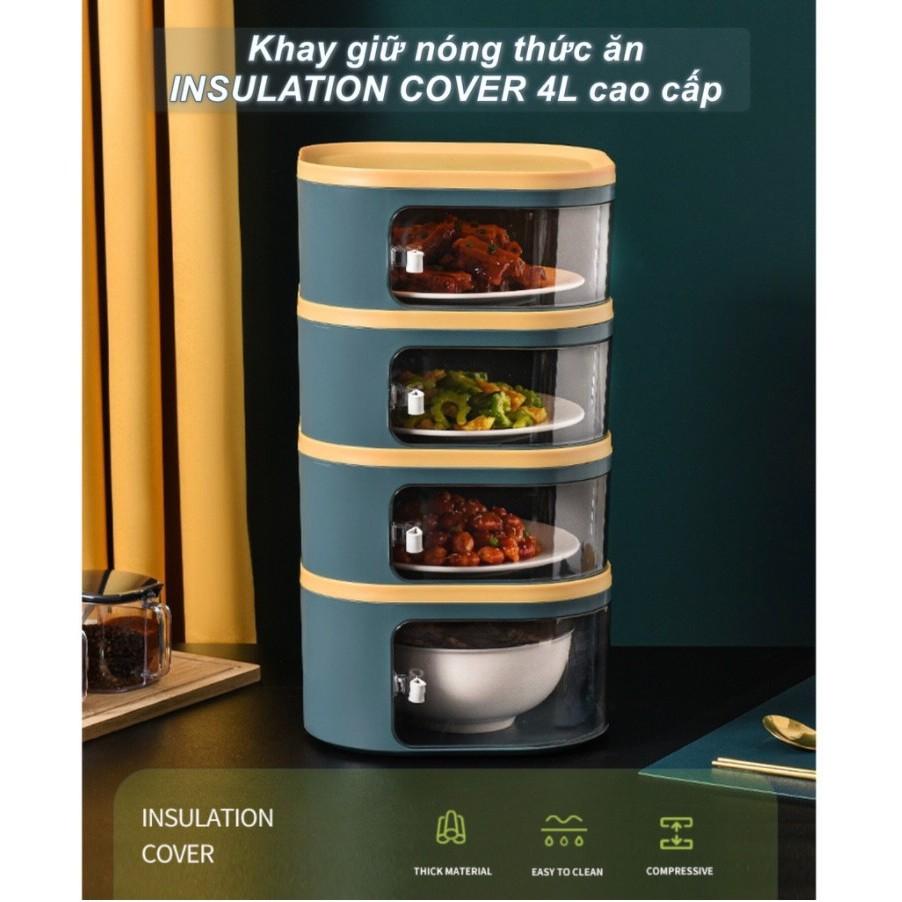 Khay giữ nóng thức ăn INSULATION COVER 4L cao cấp