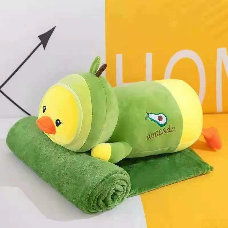 Bộ Chăn gối văn phòng gấu bông mèo xám siêu đáng yêu