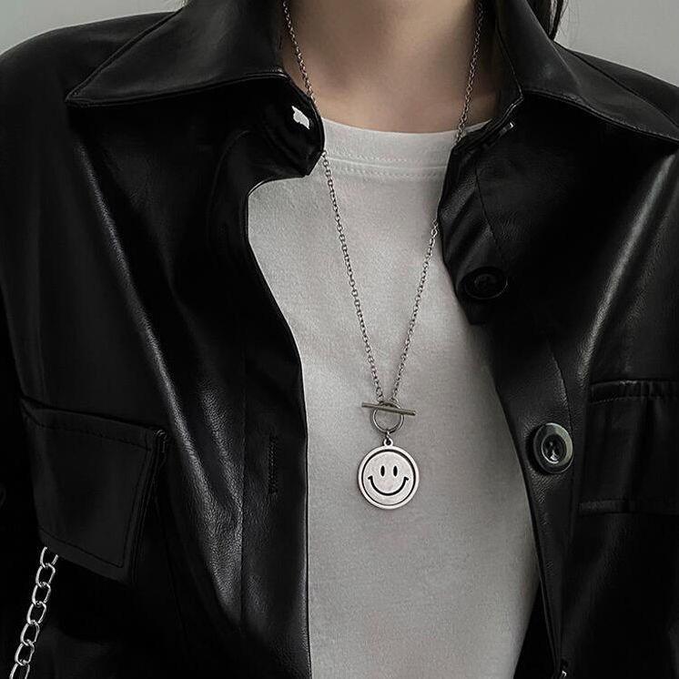 Dây chuyền nam nữ MidLine V27 mặt cười xoay cá tính độc đáo phong cách hip hop