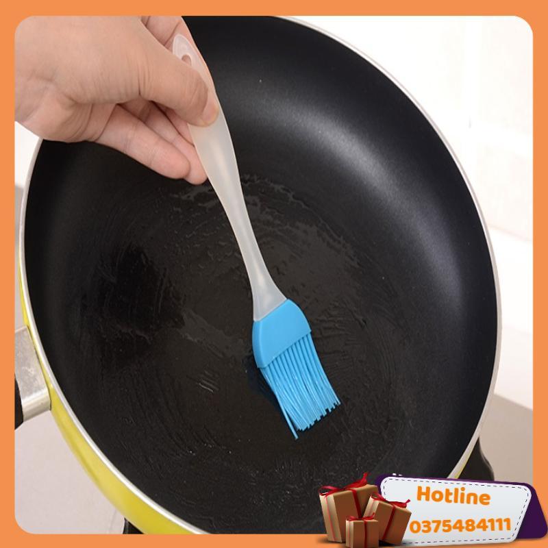 Combo 4 Cây Cọ Silicon Cán Trong Quét Dầu, Bơ, Kem Trang Trí Bánh - Hàng Loại 1