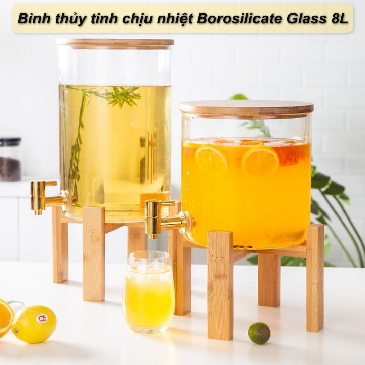 Bình thủy tinh chịu nhiệt Borosilicate Glass 8L - Home and Garden