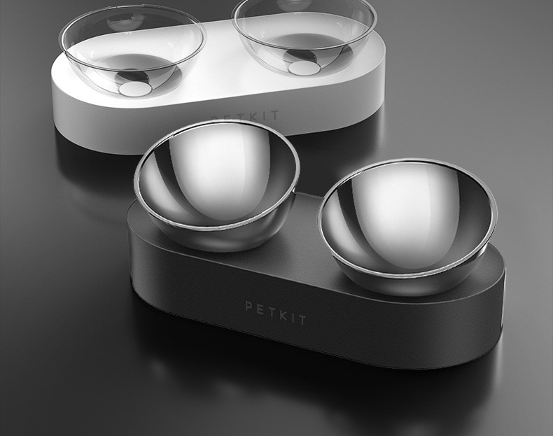 BÁT ĂN ĐÔI KHÁNG KHUẨN INOX PETKIT NANO METALl 15° CHỐNG GÙ LƯNG CHÓ MÈO