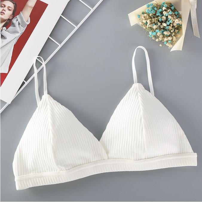 . - Áo Bralette Thun Gân Đơn Giản