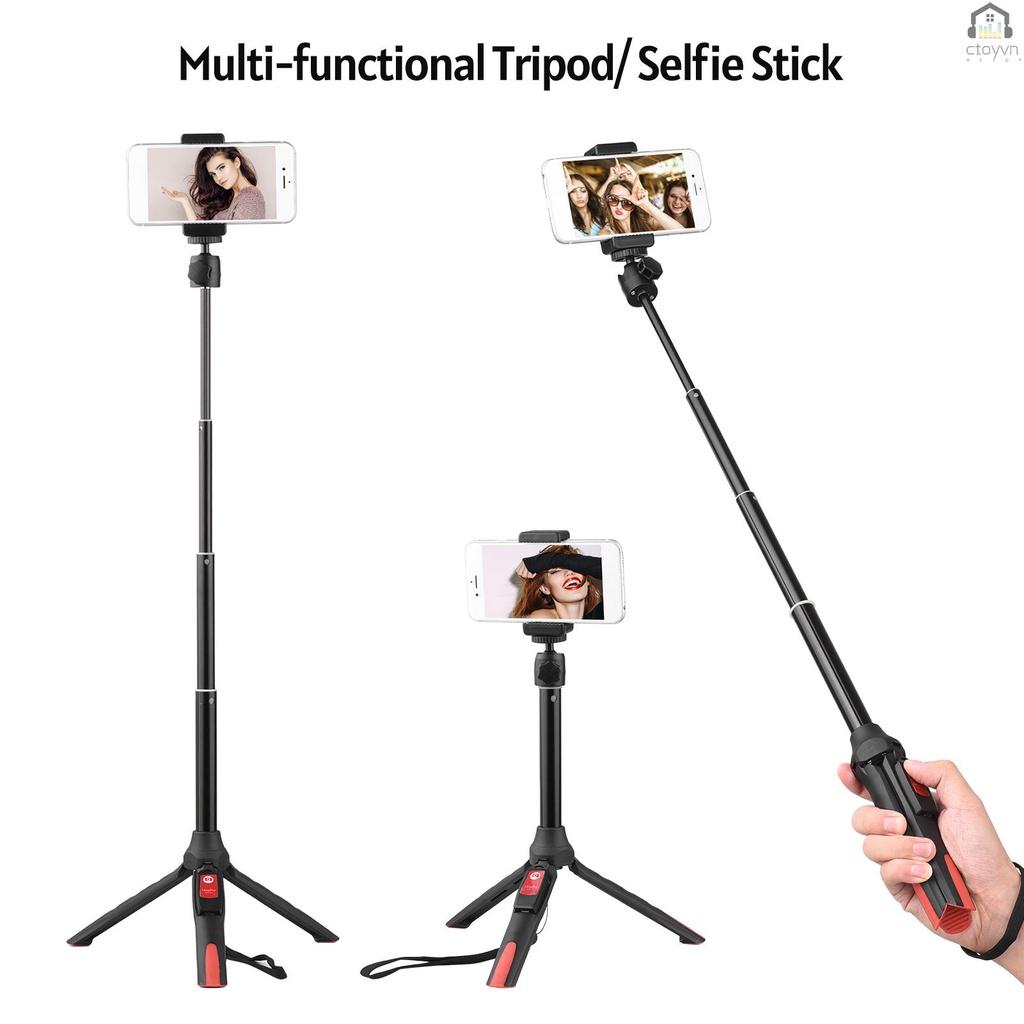 Gậy chụp ảnh selfie mini 2 trong 1 có thể điều chỉnh 64cm với đầu bi và dây đeo cho điện thoại