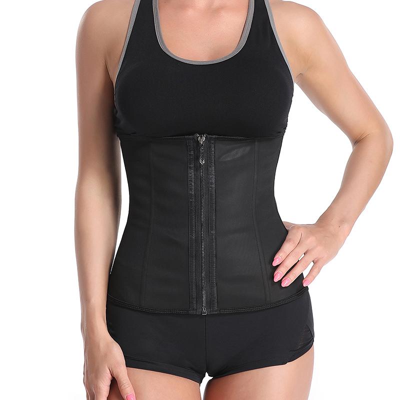 Áo Tập Toàn Thân Cao Su Eo Huấn Luyện Dây Kéo Underbust Thon Gọn Bụng Eo Cincher Giảm Béo Quần Đùi Shaper Đai Định Hình Phụ Nữ Hoa Kỳ