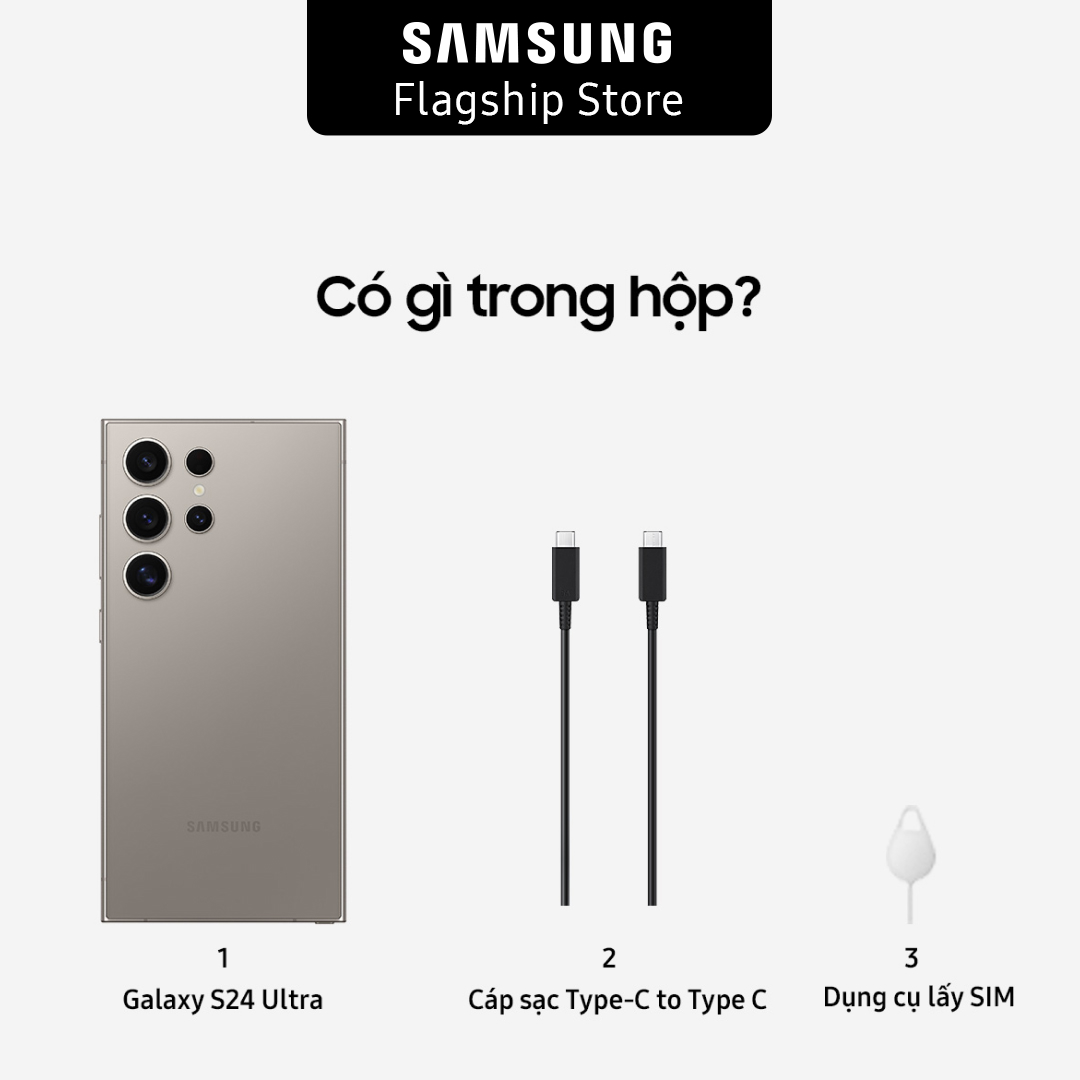 Điện thoại Samsung Galaxy S24 Ultra 12GB/1TB - Độc quyền Online - Hàng chính hãng