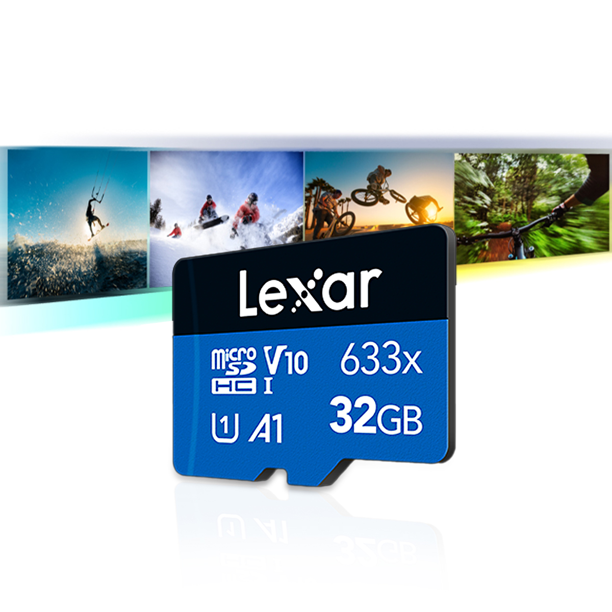 Thẻ nhớ microSDHC Lexar 32GB upto 100MB/s kèm adapter - Hàng chính hãng