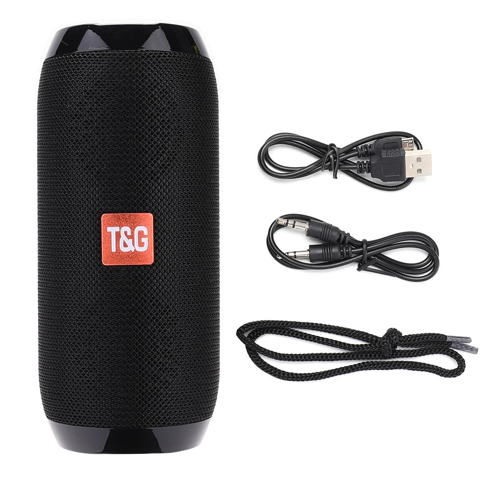 1200MAh Loa Di Động Bluetooth Không Dây Cột Bass Chống Nước Ngoài Trời Âm Nhạc Vibro Loa Thẻ TF Loa Siêu Trầm Loa Color: Red
