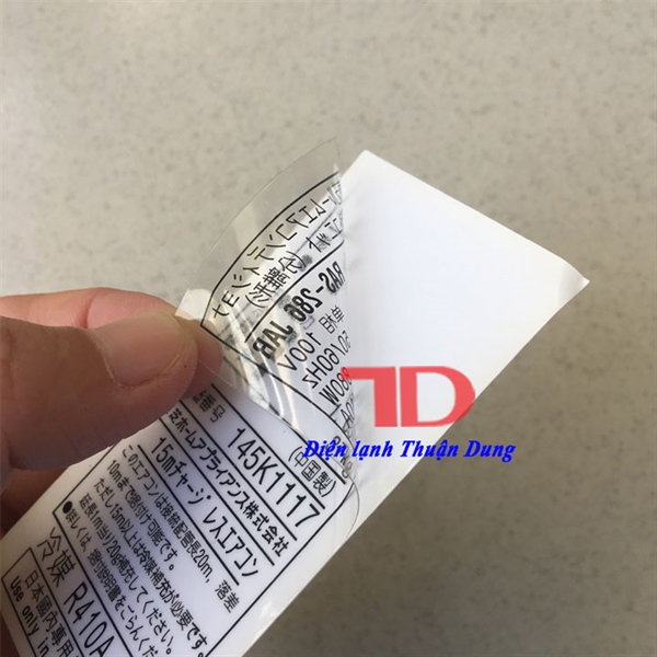 Tem thông số dành cho máy lạnh TOSHIBA nội địa 281UR