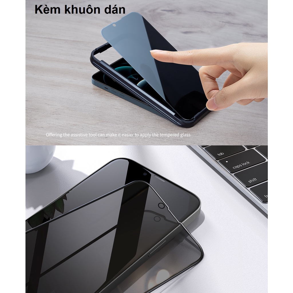 Cường lực chống nhìn trộm full màn hình cho iP Nillkin Guardian _ Hàng chính hãng