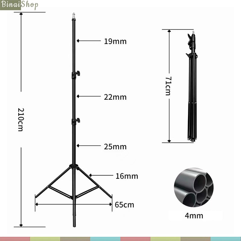 LINCO ZENITH 8806 - Chân Đế Cho Chụp Hình, Quay Phim Studio, Livestream, Chiều Cao Tối Đa 2.1m, Tải Trọng 5kg